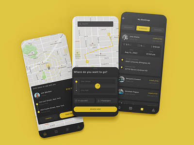 Taxi Booking App UI Design | App UI Design app design app development cabappui mobile application taxiapp taxibookingapp ui ui design