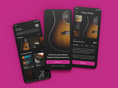 Instrument Marketplace App | Application UI design