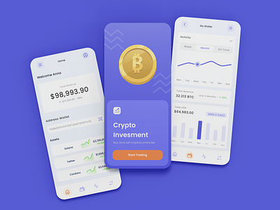 Crypto Wallet Application | Mobile App UI Design