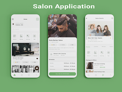 Salon Finder App | Mobile UI Design