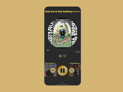 Music Player app design graphic design ui