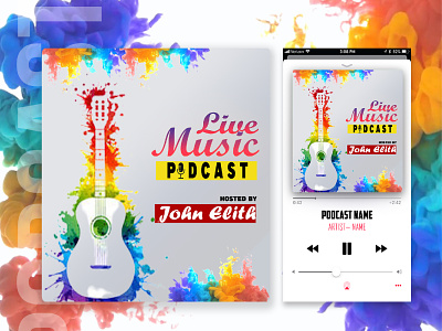 Music Podcast Cover adobe illustartor adobe photoshop graphic design
