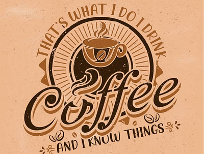 Coffee Typography T-shirt Design adobe branding creativity graphic design illustrator t shirt typography ui