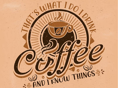 Coffee Typography T-shirt Design