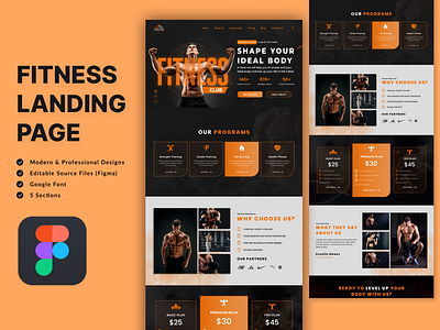 Fitness Website Landing Page Template