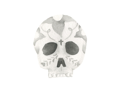 Day of the Dead Skull cook dead food illustration painting paper recipe skull sugar sugar skull vegetable watercolor