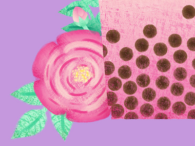 Bobalicious detail bubble design flower illustration texture watercolor