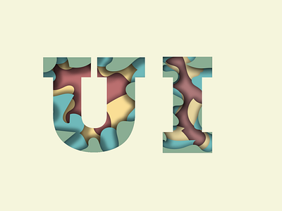 UI Papercut design illustration ui vector