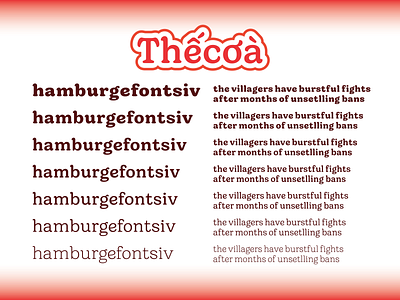 Thecoa - Weight Developments Demo cooper black font lettering serif type type design typeface typo typography