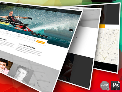 Single Page Website PSD Template free download one page psd template