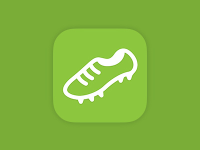 Kicky App Icon app icon ios kicky minimal soccer soccer cleats student project ui ui design