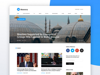 Ministry Home Page articles christ editorial jesus layout ministry publication ui ux web
