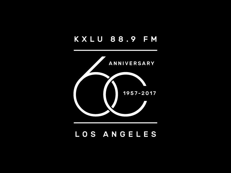 KXLU 60th Anniversary logo 60th anniversary college fm kxlu la lmu logo los angeles loyola marymount university radio