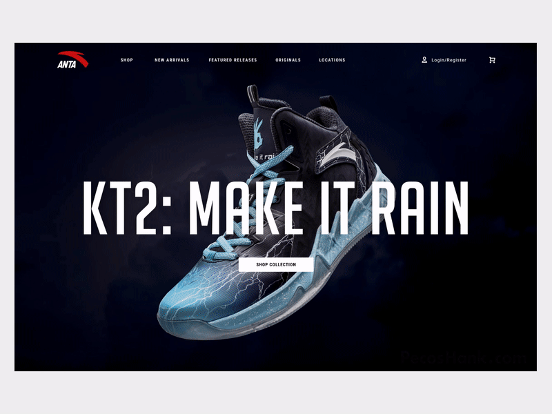 Anta - Homepage anta basketball ecommerce landing nba product shop store website