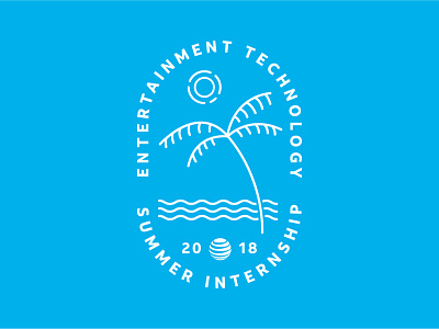 AT&T ET Summer Internship Badge att badge beach california hoodie la los angeles palm tree shirt summer sun tee tshirt