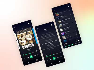 Music Player design dribbble graphic design illustration mobile page ui ui design ux