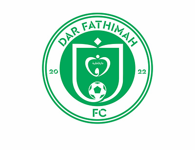 Logo of Dar Fathimah FC branding design graphic design illustration logo typography