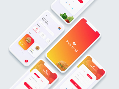 Food Mobile App UX UI Design app branding design graphic design motion graphics ui ux xd