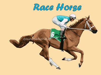 Race Horse Illustration design graphic design illustration vector