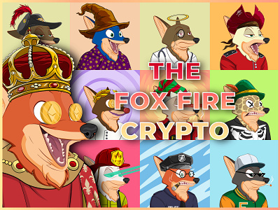 Fox Fire Crypto 🦊🔥🪙 crypto design graphic design illustration logo nft vector