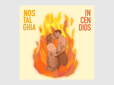 Incendios art concert flame gig graphic design illustration music poster vintage