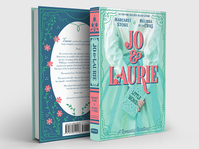 Jo & Laurie Book Jacket Design & Lettering book cover book cover design book jacket cover design lettering little women storybook typography vintage vintage floral