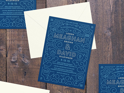 Meaghan Invites card detail invitations invites line maze ornamentation stationary type typography wedding wedding invitations