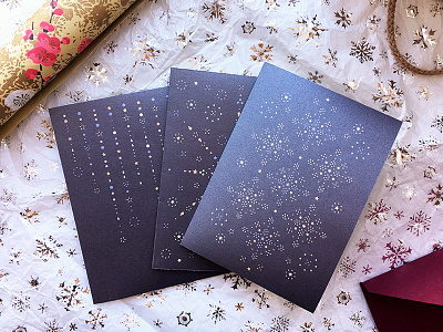 Christmas Cards cards christmas etsy glitter greeting holiday metallic note pattern snow snowflake sparkle