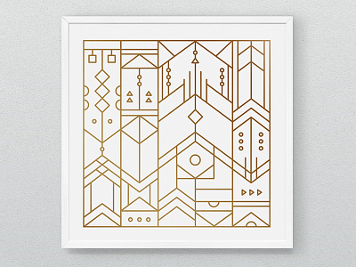 Triangle Aztec Pattern Print