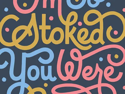 Stoked confetti greeting card hand lettering ipad lettering lettering mono weight mono weight procreate script script lettering stoked