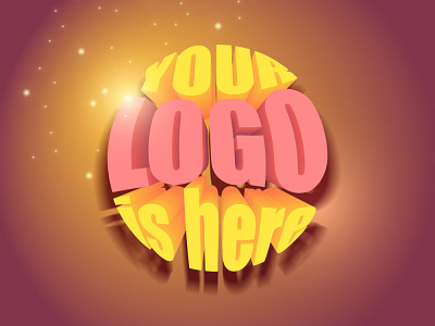 your logo is here branding design illustration logo typography vector
