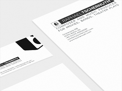 Branding/graphic design for Raphael Tschernuth branding graphic design identity logo stationery webdesign