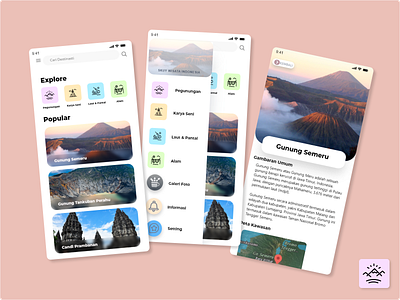 Travel Destination apps design destination