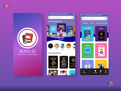 Buku.id apps branding design graphic design illustration learning ui