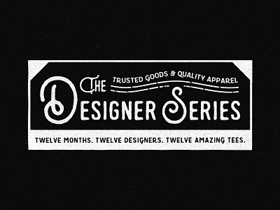 The Designer Series apparel branding clothing lettering logo raleigh series texture type