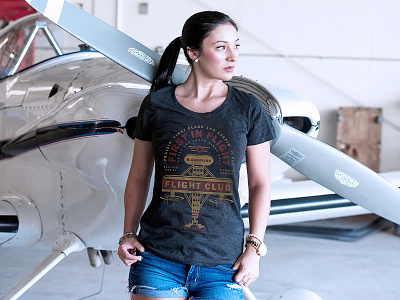 North Carolina Flight Club apparel brand first in flight flight grunge north carolina plane screen printing t shirt tee type
