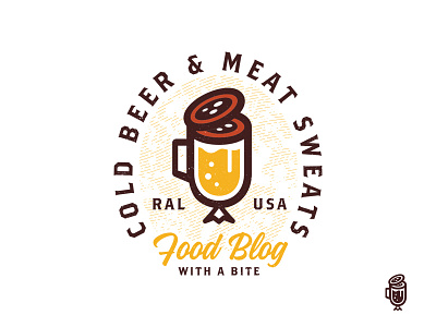 Cold Beer & Meat Sweats beer blog food glass logo meat north carolina texture type use