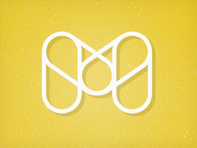 "M" branding grunge letter logo m mark personal logo yellow textured