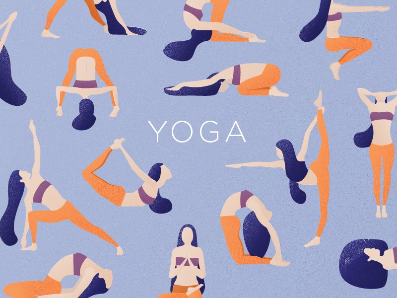 Yoga poses by Ariane Garoff on Dribbble