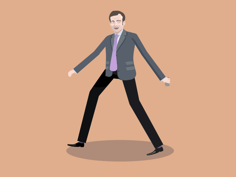 Macron animation dancing french macron politics