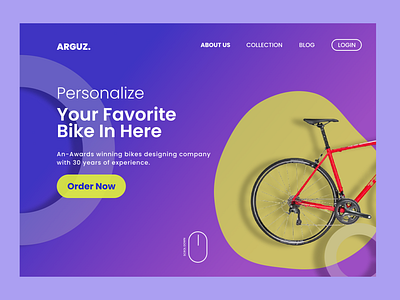 WEB LANDING PAGE DESIGN BIKE bike landing pages ui ux design web design