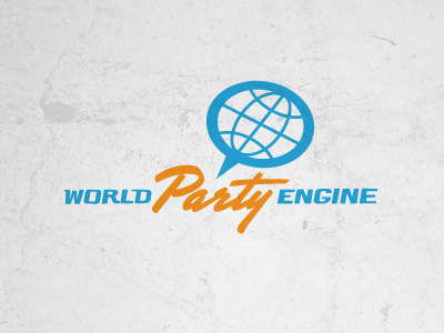 World Party Engine Logo austin conversation globe logo world