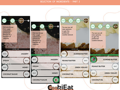 3. CookiEat - Mock up of a customized cookie order application app design ui