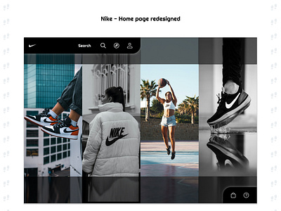 2. Nike- Home page redesigned app design ui