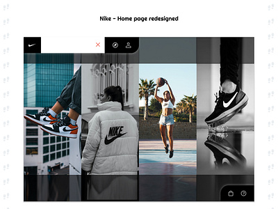 3. Nike- Home page redesigned app design ui