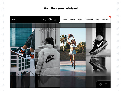 5. Nike- Home page redesigned app design ui