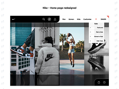 11. Nike- Home page redesigned app design ui