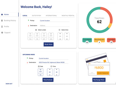 Cab booking web application