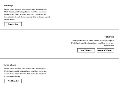 Helping Hands - Wireframe design ui