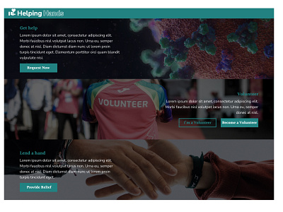 Helping Hands - Mockup design ui